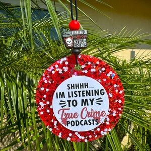 NEW CUSTOM TRUE CRIME RED GLITTER FRESHIE!!